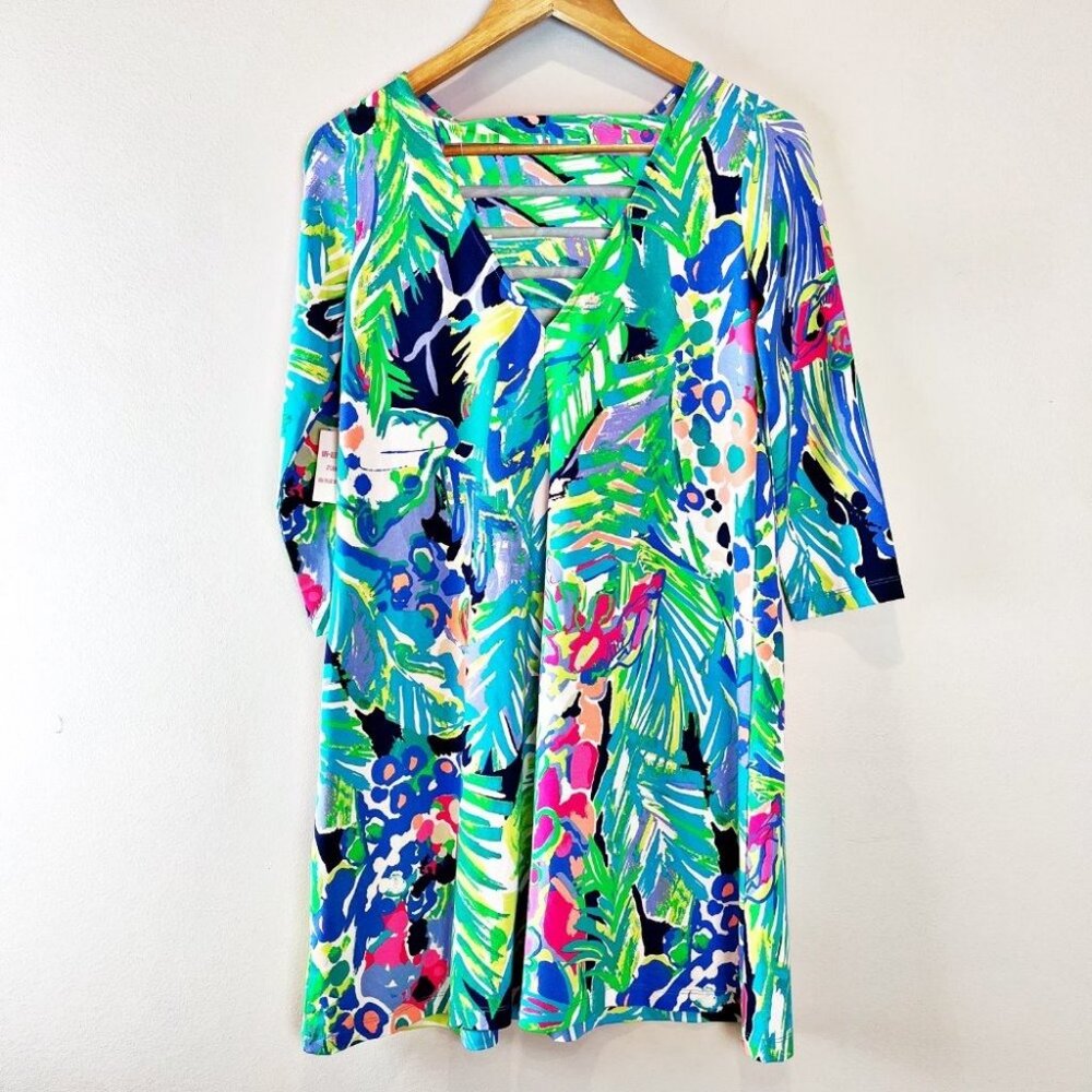 NWT Lilly Pulitzer Turquoise Ophelia Mini Swing Dress XS - Picture 3 of 6
